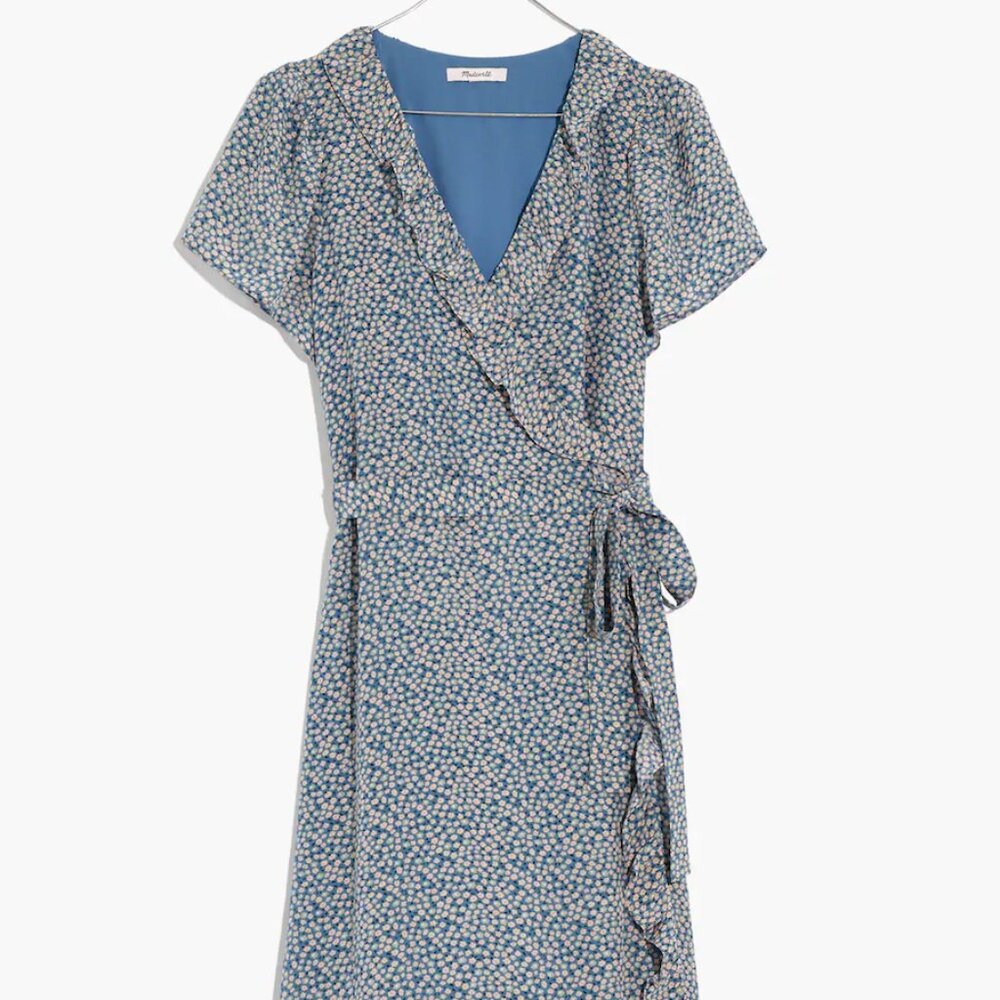 Madewell Navy Floral Midi Dress - Size S